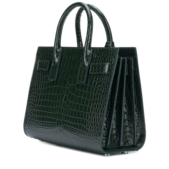 Saint Laurent Sac de Joir green crocodile - Picture 2 of 8